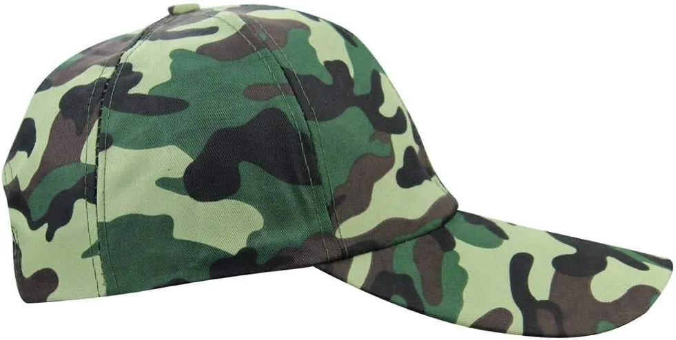 Mens Summer Camo Army Military Peaked Golf Runner Long Brim Sun Baseball Cap Hat