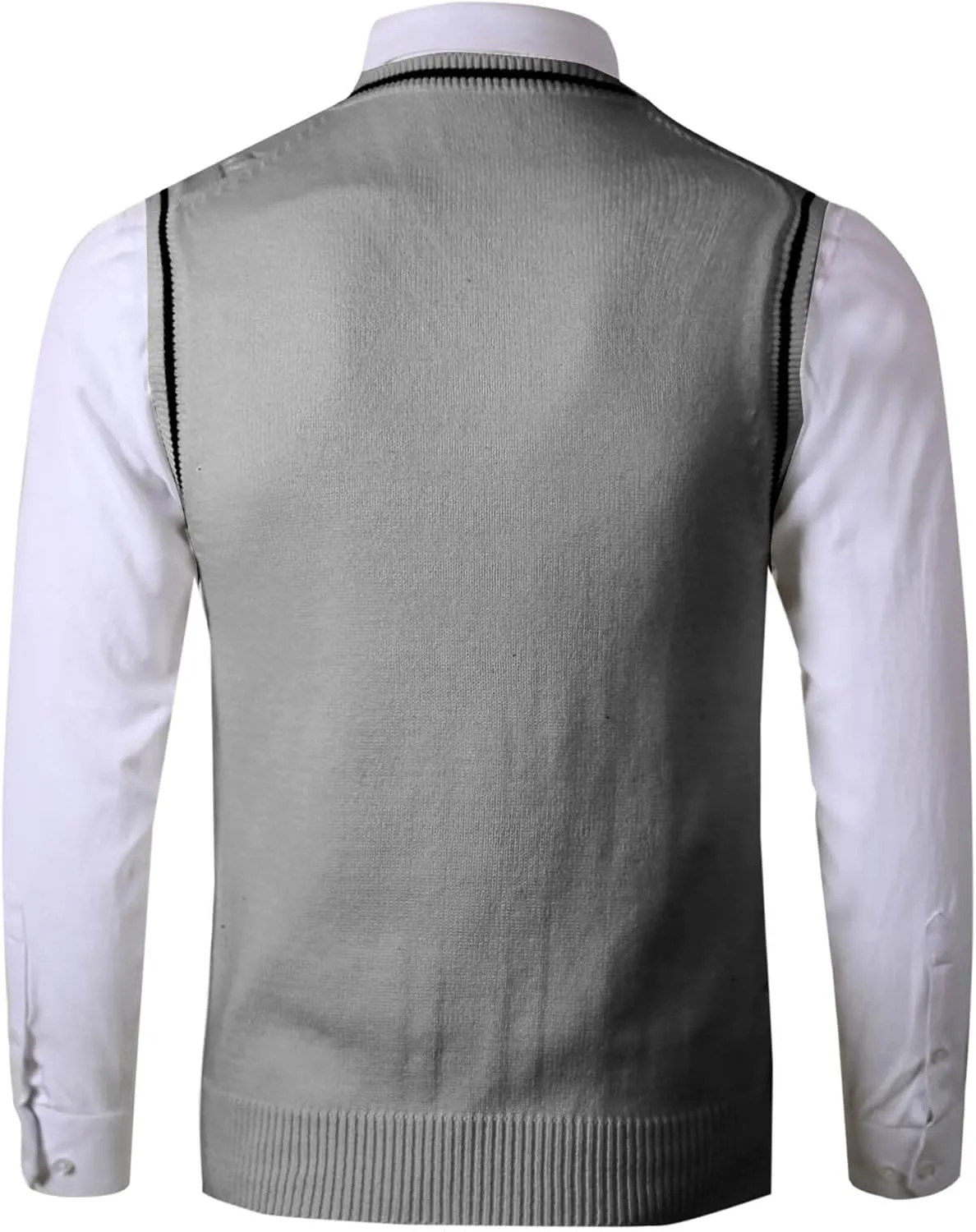 Men's Sweater Vest V Neck Casual Sleeveless Slim Fit Pullover Sweaters Striped Twisted Knit Vests Fall Winter Clothes