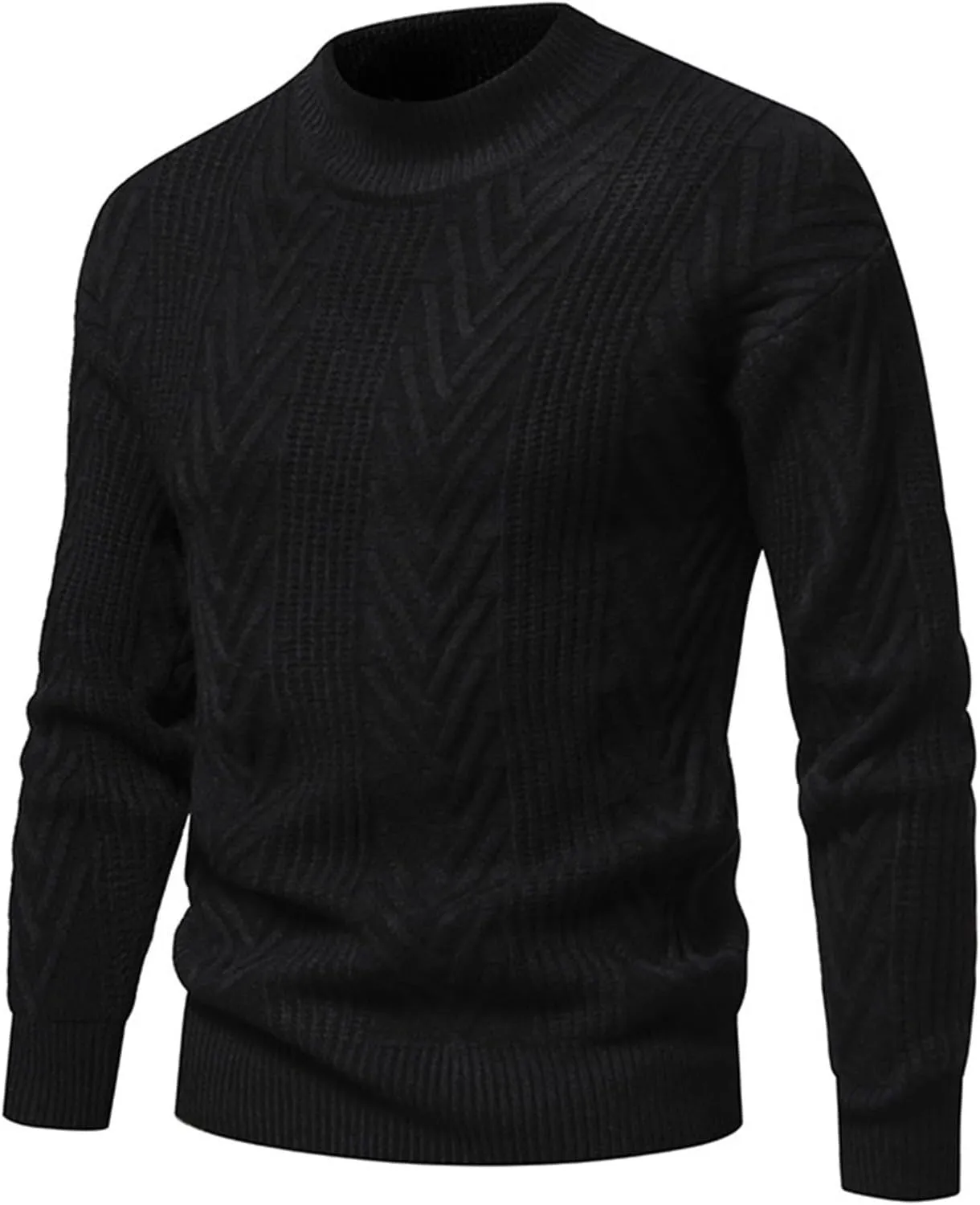 Mens Sweaters Fashion Solid Large Cotton Cardigan Sweater Knit Shirt Mens Pullover Sweaters Long Sleeve
