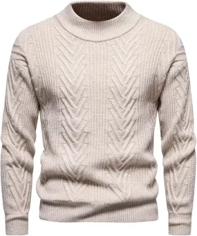 Mens Sweaters Fashion Solid Large Cotton Cardigan Sweater Knit Shirt Mens Pullover Sweaters Long Sleeve