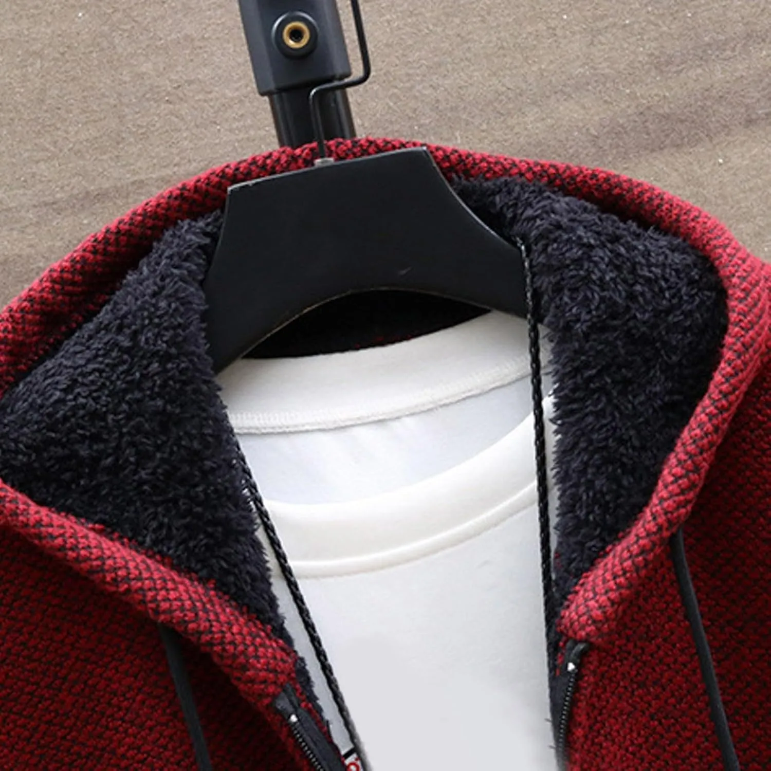 Mens Sweaters Men Plus Fleece Thick Sweater Large Size Foreign Trade Mens Mens Pullover Sweater with Pocket