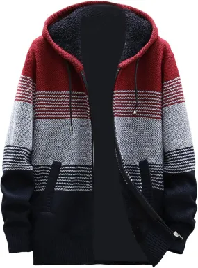 Mens Sweaters Men Plus Fleece Thick Sweater Large Size Foreign Trade Mens Mens Pullover Sweater with Pocket