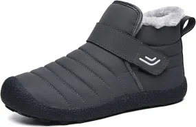 Men's Umbrella Hook Loop Platform Snow Boots Comfortable Round Toe Warm Non-Slip Tfully Fur Lined Ankle Boots Winter Casual Snow Warm Cotton Shoes