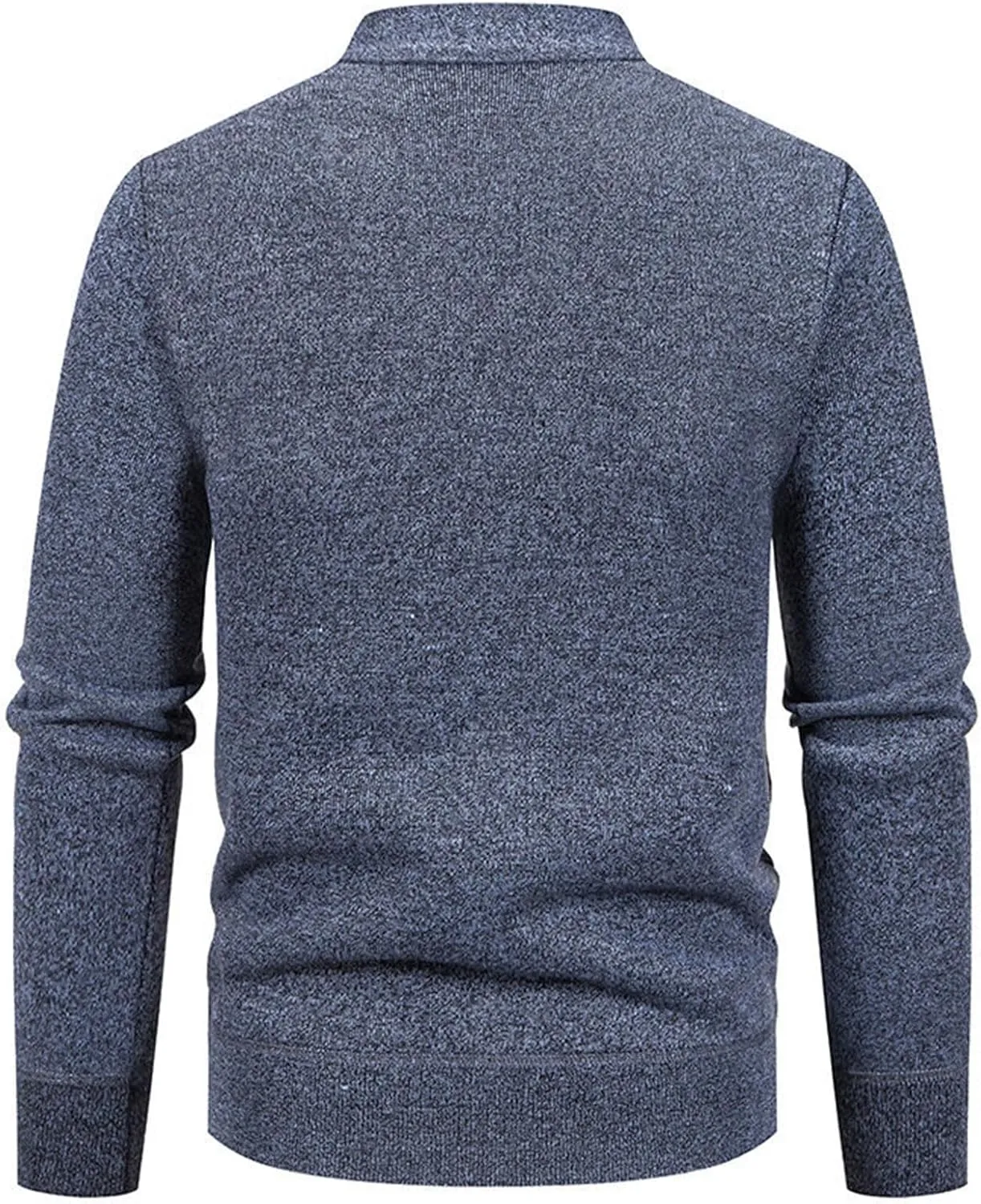 Mens V Neck Cardigan Sweater Casual Button Down Sweaters Open Front Jacket Solid Color Knit Sweaters with Pockets