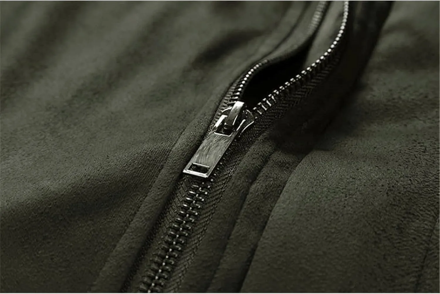 Men's Vintage Fleece Jackets Stand Collar Sherpa Lined Winter Coats Windproof Bomber Casual Jackets with Pocket