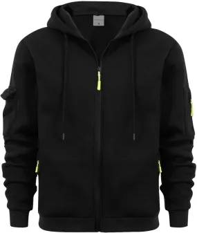 Men's Zip-Up Hoodie Midweight Sweatshirts Full Zip Drawstring Hoods with Pockets for Casual Workout Outdoor Sports
