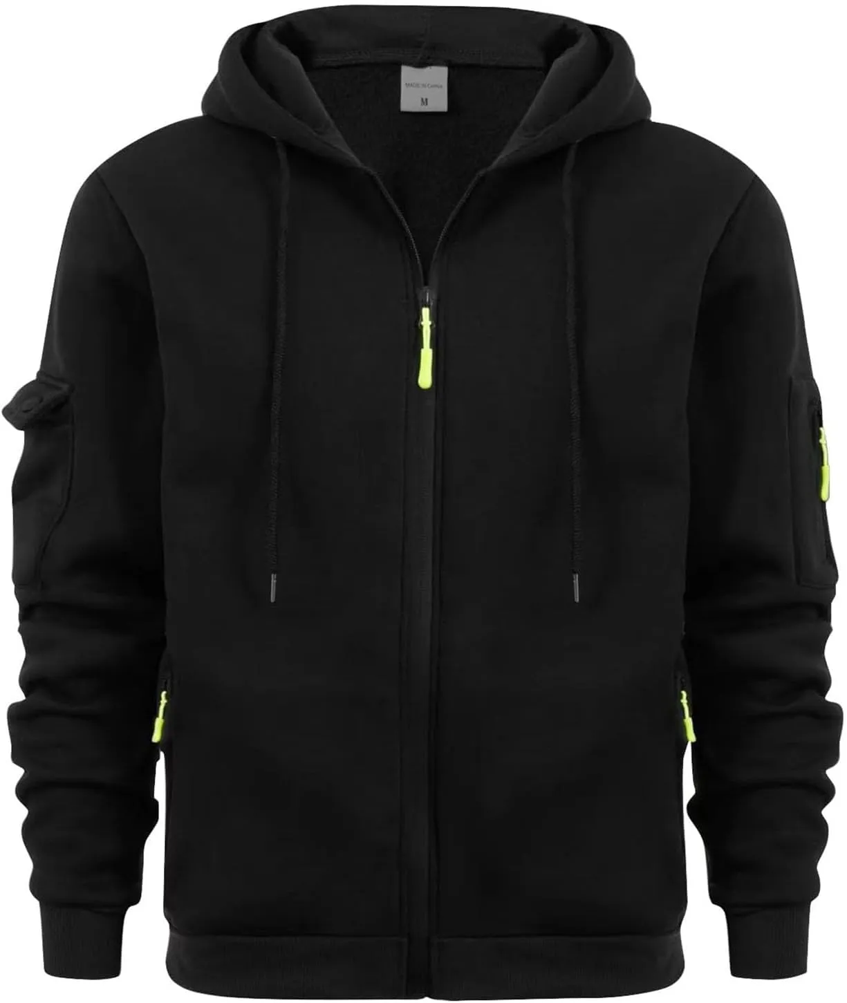 Men's Zip-Up Hoodie Midweight Sweatshirts Full Zip Drawstring Hoods with Pockets for Casual Workout Outdoor Sports