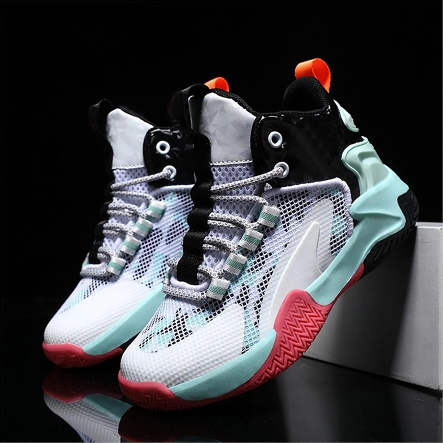 Mesh Breathable Lace Sneakers for Kids Childrens Teen Running Athletic Sport Shoes Outdoor Non Slip Lightweight Shoes