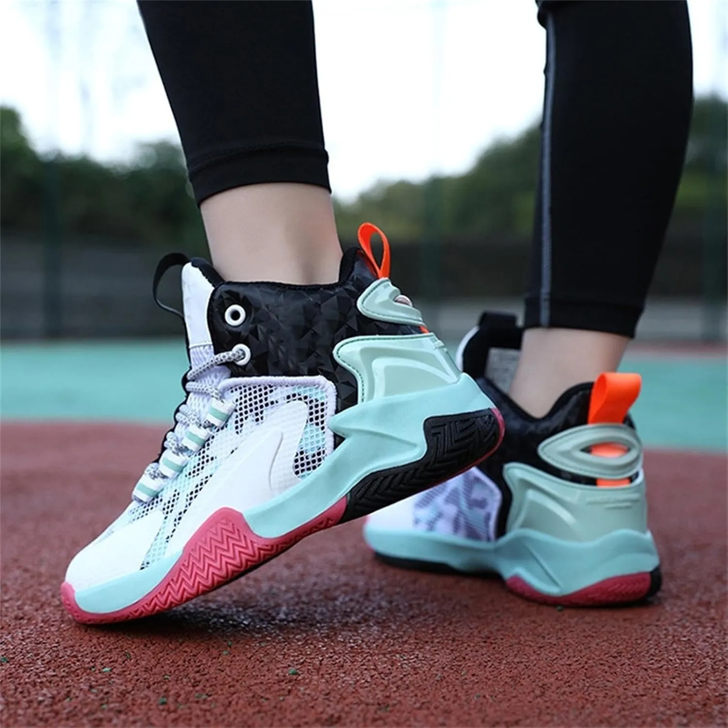 Mesh Breathable Lace Sneakers for Kids Childrens Teen Running Athletic Sport Shoes Outdoor Non Slip Lightweight Shoes