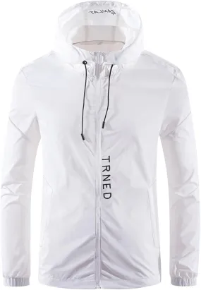 Mmoneyake Rain Coat for Men Packable Lightweight Waterproof Raincoat Hooded Windbreaker Jacket Outdoor Rain Gear for Travel