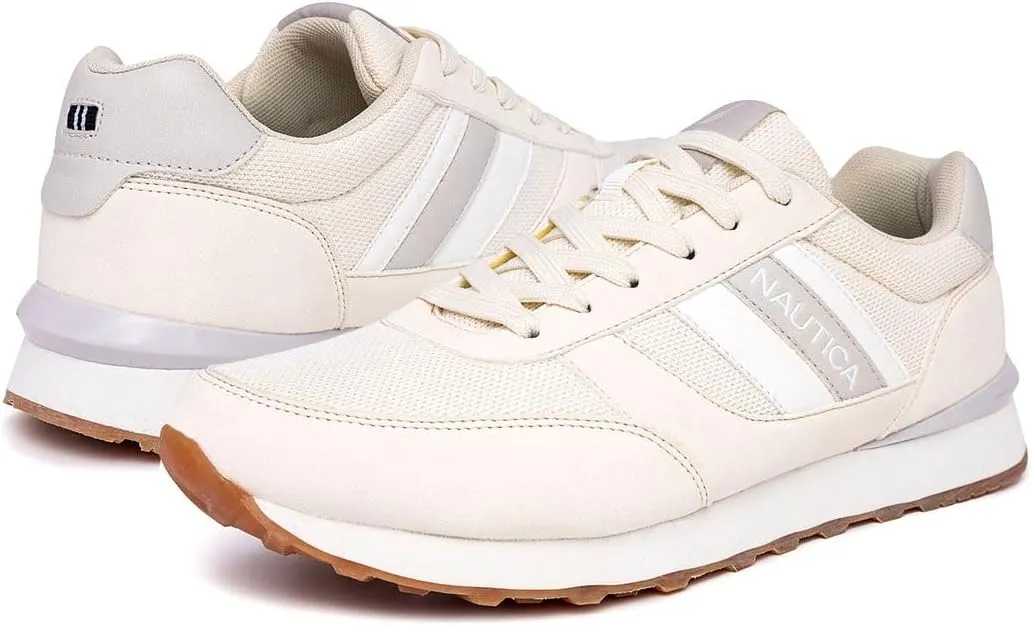 Nautica Men's Lace-Up Sneakers  Casual, Stylish, and Comfortable for Walking