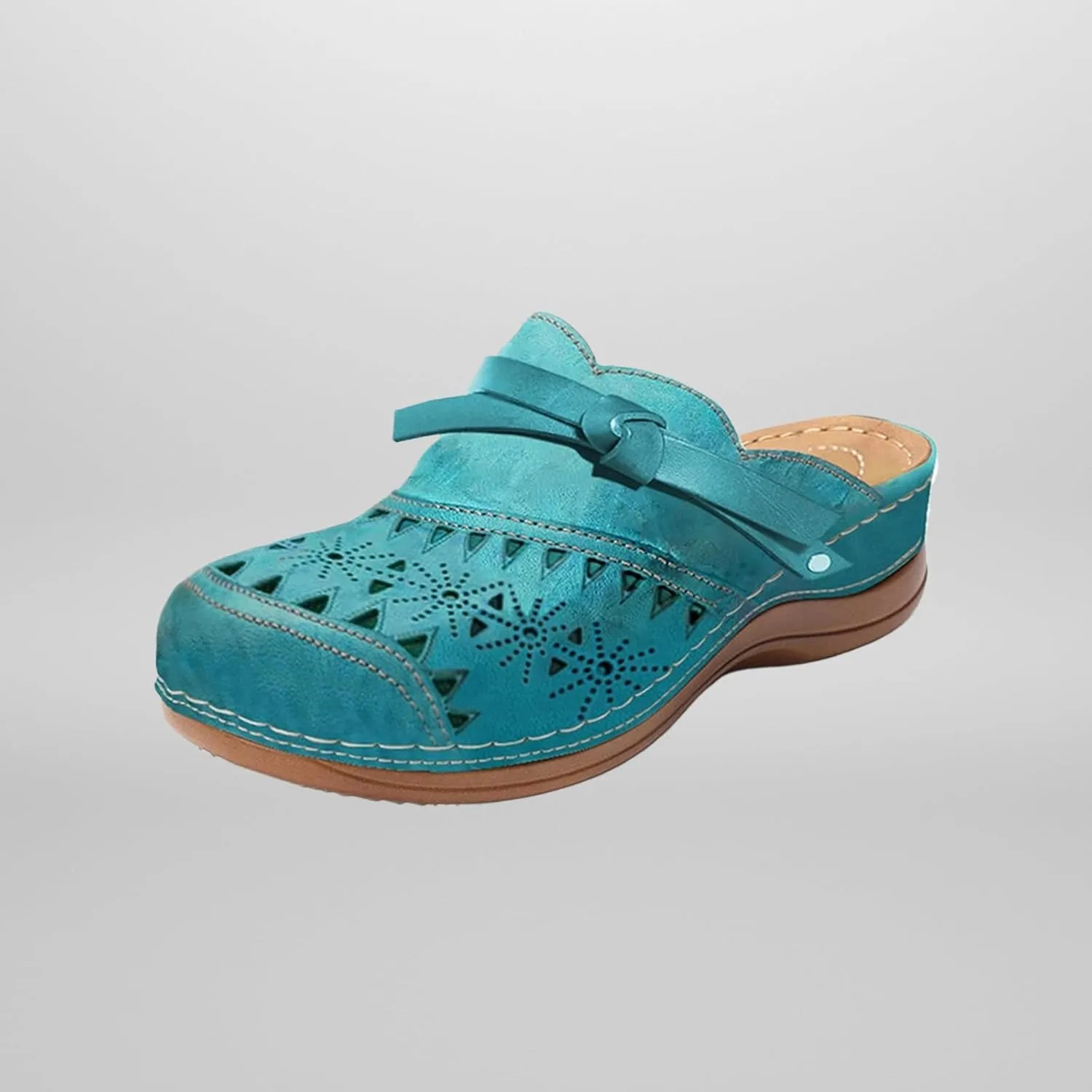 Orthopedic Platform Sandals for Women 2025 Trendy Closed Toe Comfortable Arch Support Wedge Sandals Soft Leather Hollow out Beach Walking Hiking Slippers