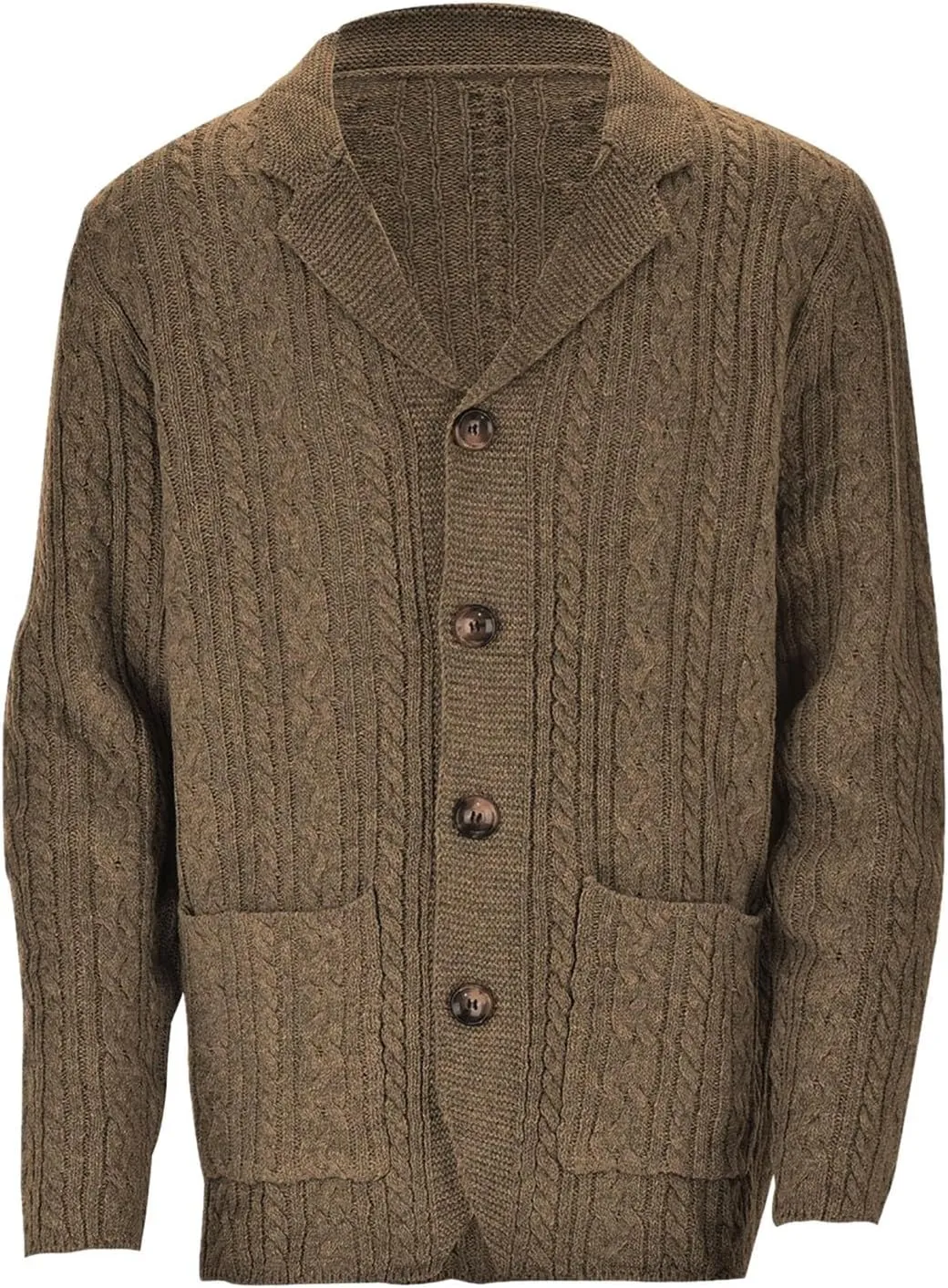 Oversized Cardigan Sweaters for Men Button Down Long Sleeve Cable Knitted Sweaters Fall Winter Soft Active Sportswear