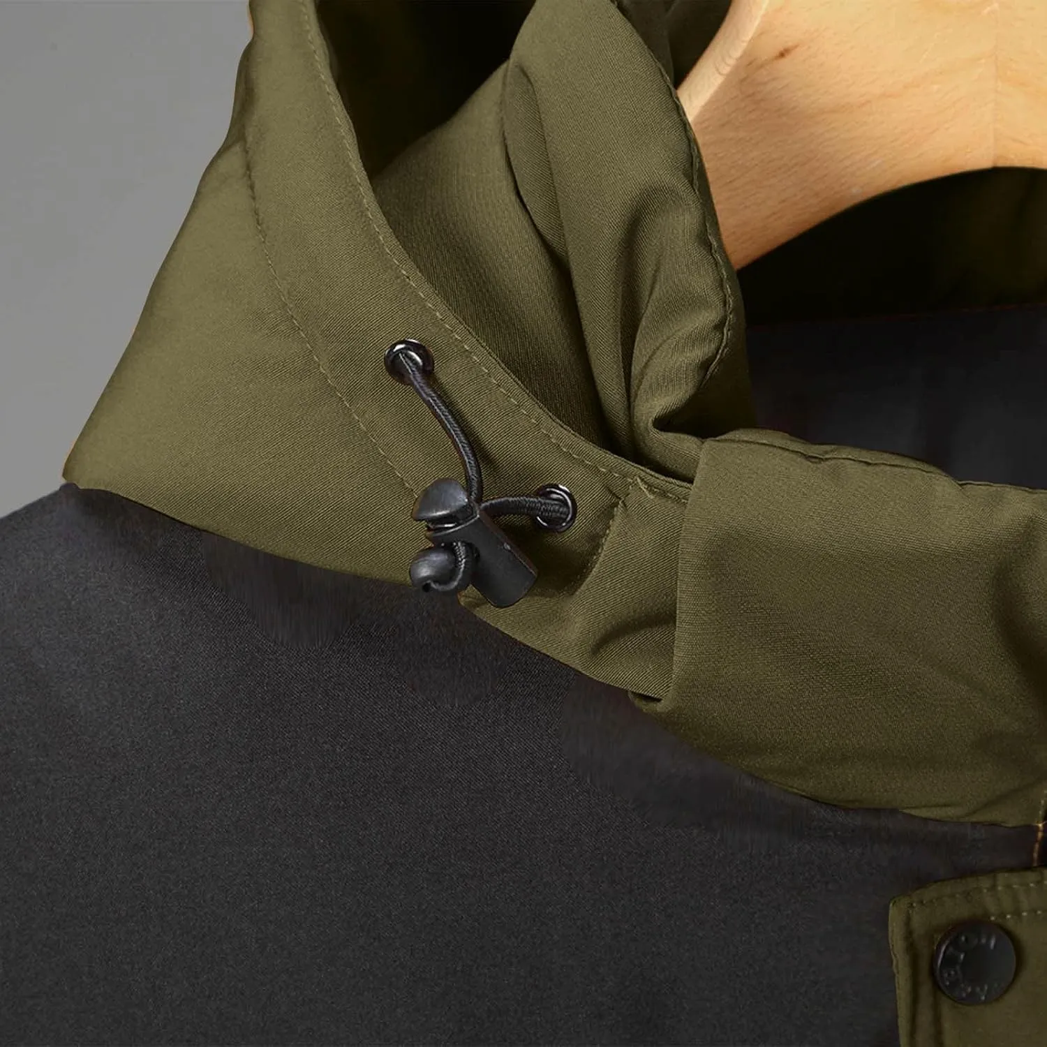 Parka Jacket Men Windproof Puffer Jacket Hooded Down Coat Plus Size Ski Jacket Padded Quilted Jacket Warm Winter Coats