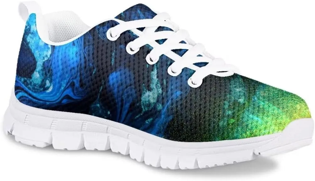 Pinupub Kids Sneakers for Boys Girls Tennis Running Shoes Lightweight Lace Up Walking Athletic Shoes
