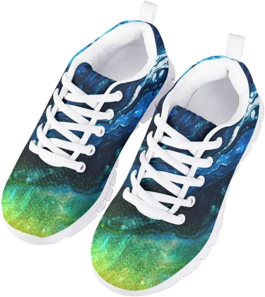 Pinupub Kids Sneakers for Boys Girls Tennis Running Shoes Lightweight Lace Up Walking Athletic Shoes