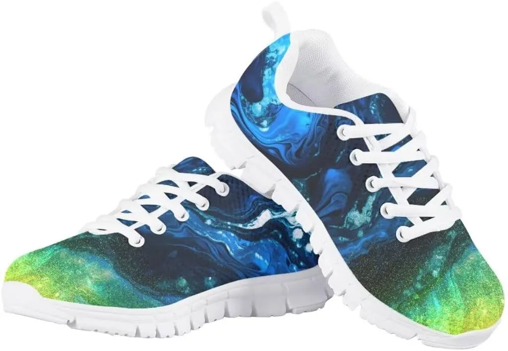 Pinupub Kids Sneakers for Boys Girls Tennis Running Shoes Lightweight Lace Up Walking Athletic Shoes