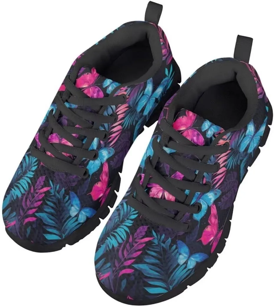 Pinupub Tennis Casual Sports Shoes for Kids Breathable Soft Athletic Non Slip Tie Lace Sneakers