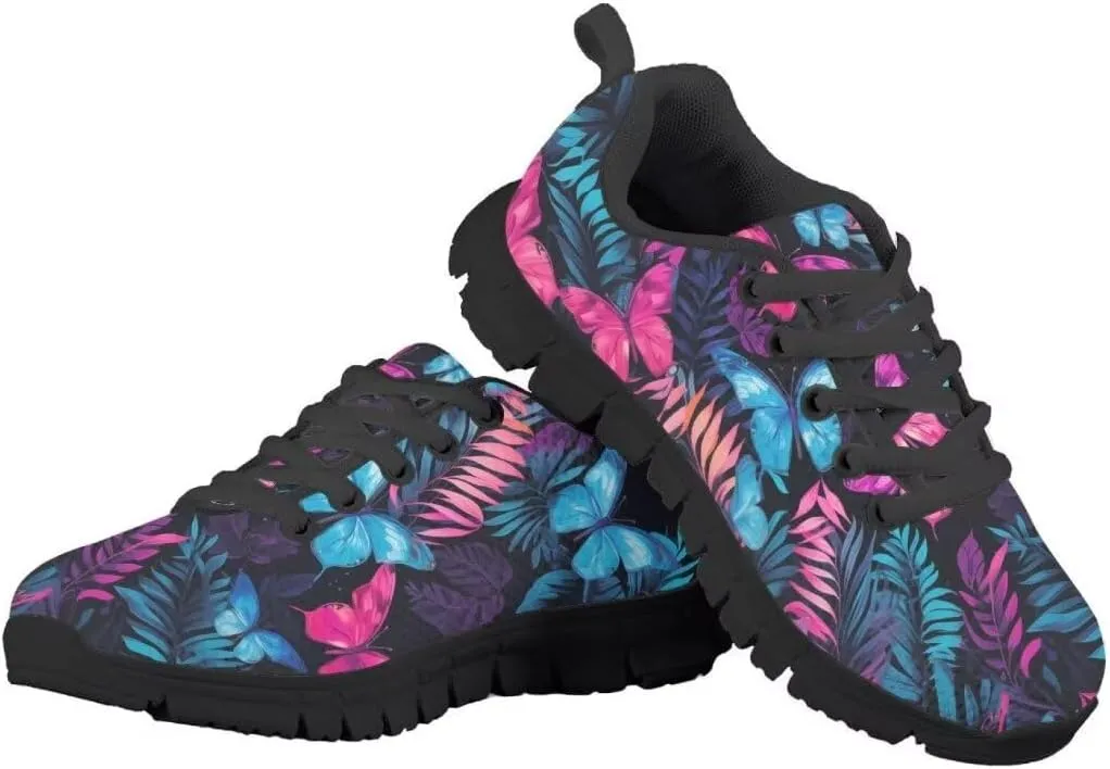 Pinupub Tennis Casual Sports Shoes for Kids Breathable Soft Athletic Non Slip Tie Lace Sneakers