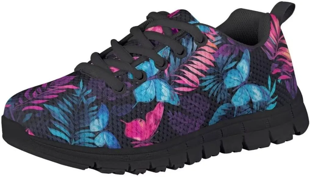 Pinupub Tennis Casual Sports Shoes for Kids Breathable Soft Athletic Non Slip Tie Lace Sneakers