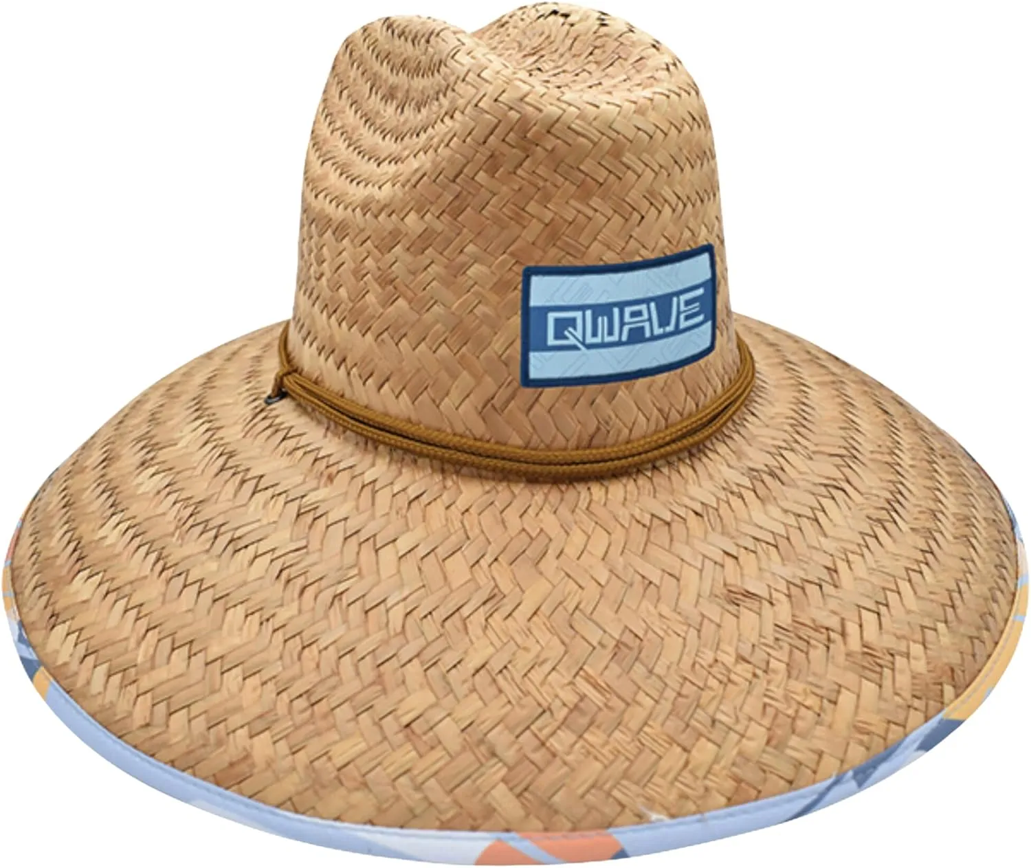 Qwave Mens Straw Hat - Cool Fishing Print Designs, Beach Gear Sun Hats for Men Protects from Summer Sun - Lifeguard Hat