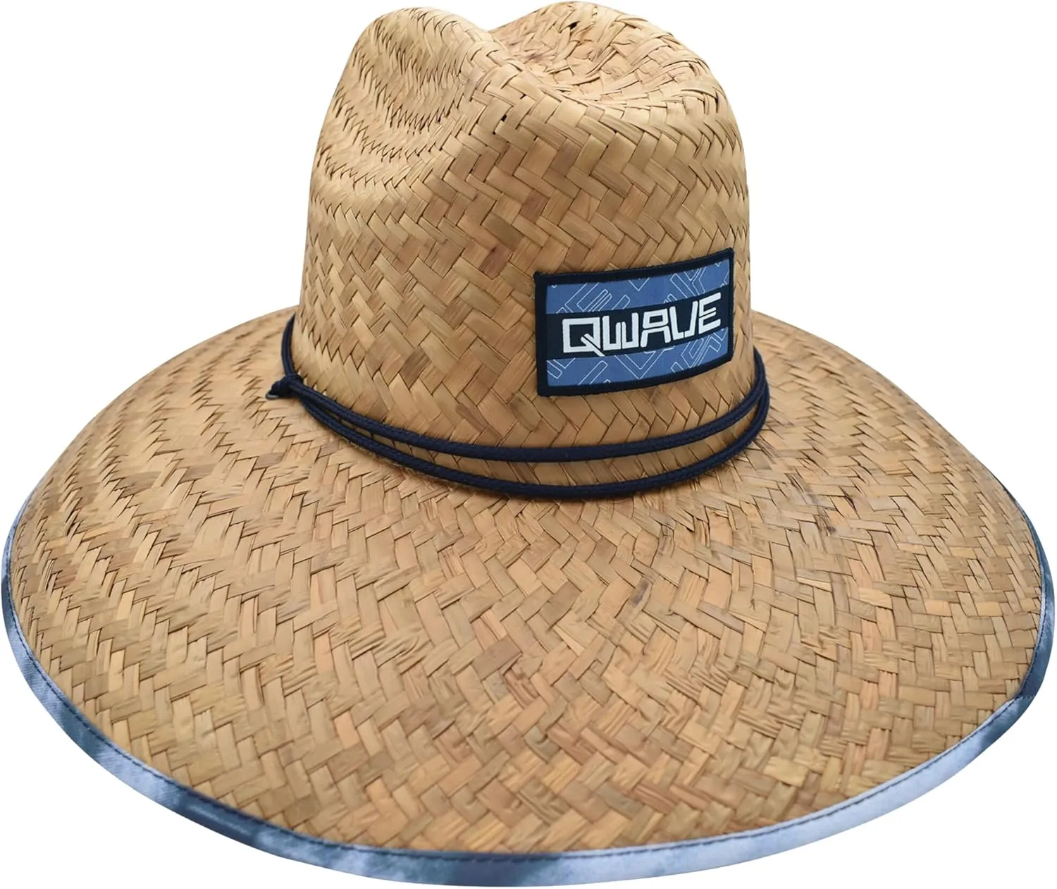 Qwave Mens Straw Hat - Cool Fishing Print Designs, Beach Gear Sun Hats for Men Protects from Summer Sun - Lifeguard Hat
