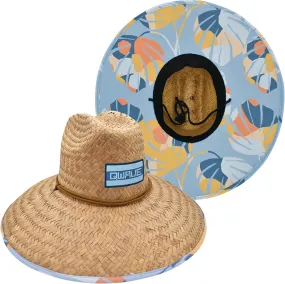 Qwave Mens Straw Hat - Cool Fishing Print Designs, Beach Gear Sun Hats for Men Protects from Summer Sun - Lifeguard Hat
