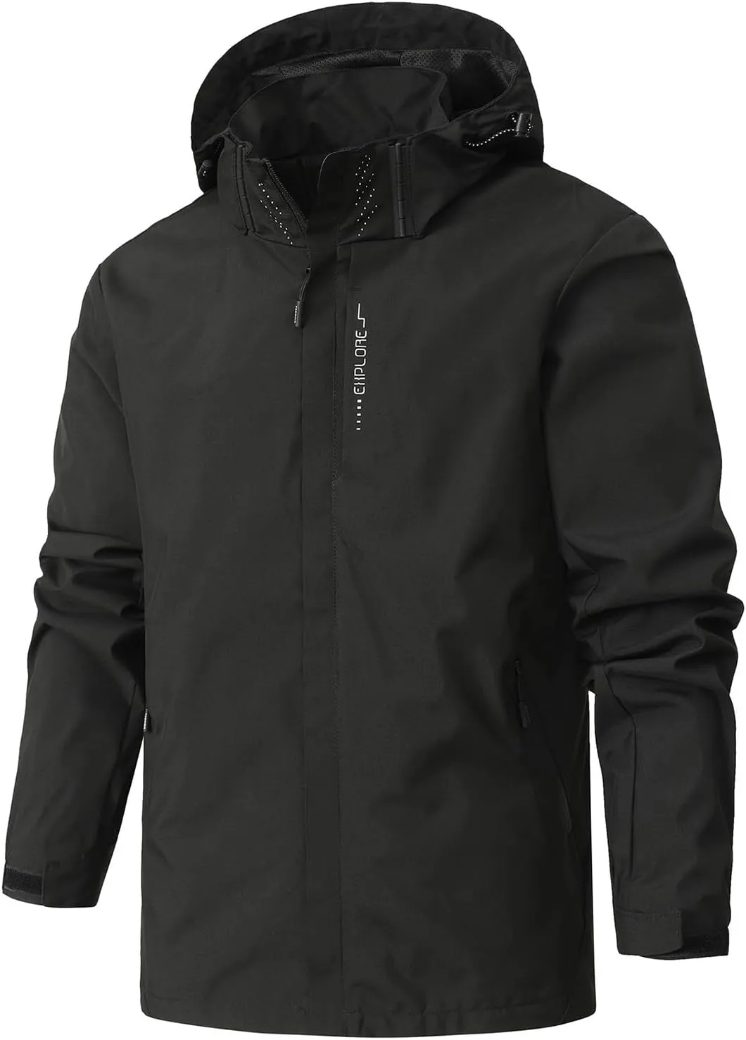 Rain Jacket for Men, Mens Waterproof Softshell Jacket Windbreaker Lightweight Outdoor Rain Coat Windbreaker with Hood