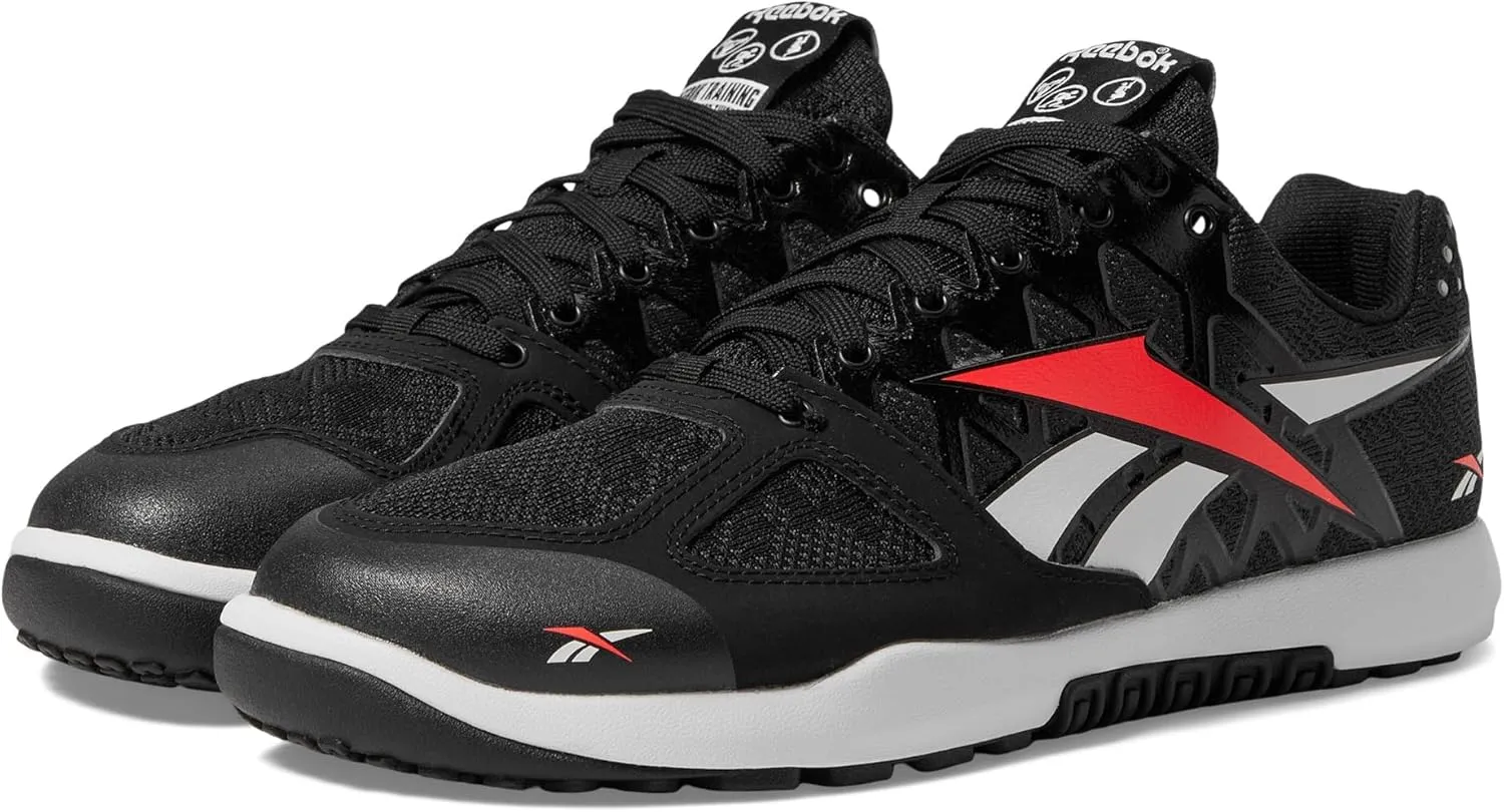 Reebok Men's Nano 2.0 Sneaker, White/Black/Neon Cherry, 6.5