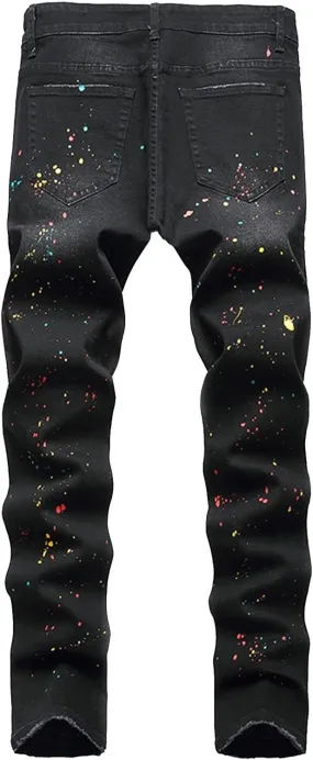 Ripped Jeans Men Hip Hop Baggy Jeans Y2k Jeans Men Bootcut Skateboard Vintage Denim Pants Streetwear