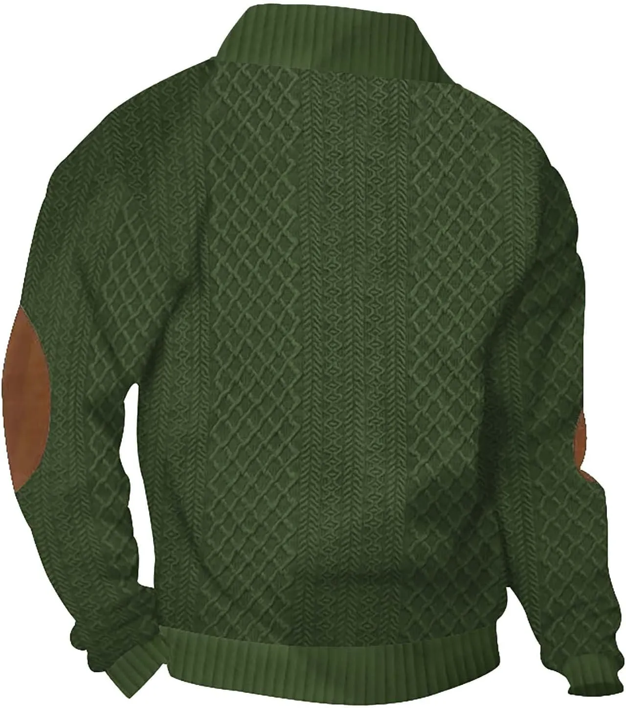 RTRDE Men's Casual Button Up Sweaters Pullover Jacquard Long Sleeve Henley Neck Athletic Workout Sweatshirts, M-3XL