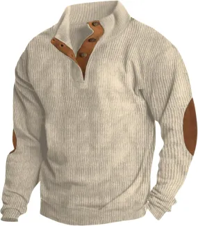 RTRDE Men's Henley Pullover Sweatshirts Long Sleeve Shirts Casual Thermal Loose Fit Button Up Pullovers, S-3XL