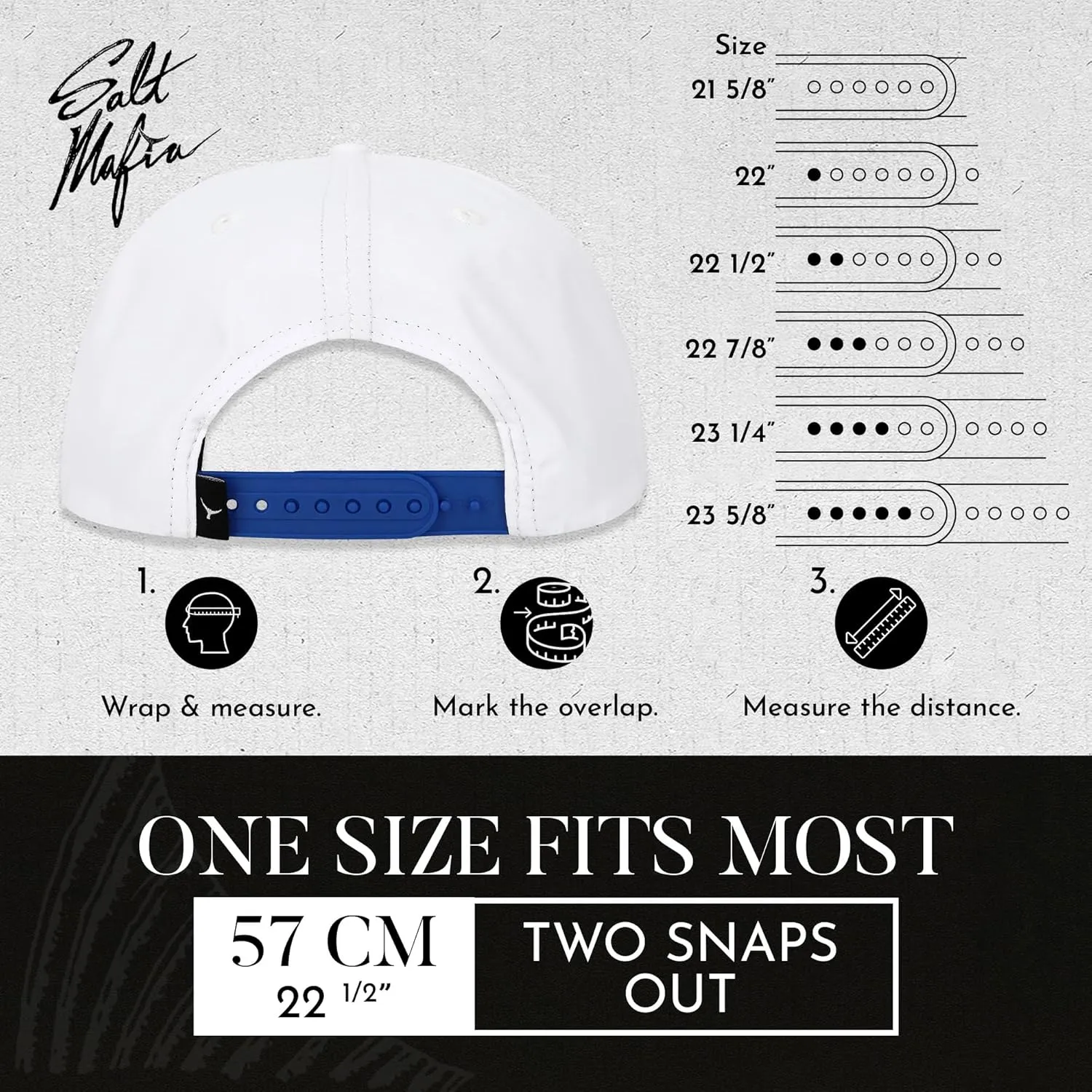 Salt Mafia Hats for Men - Waterproof Hats for Men, Poly-Flat Brim Surfer Hat