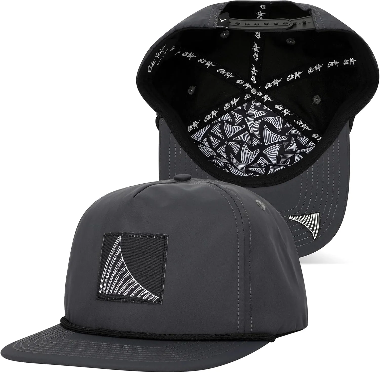 Salt Mafia Hats for Men - Waterproof Hats for Men, Poly-Flat Brim Surfer Hat