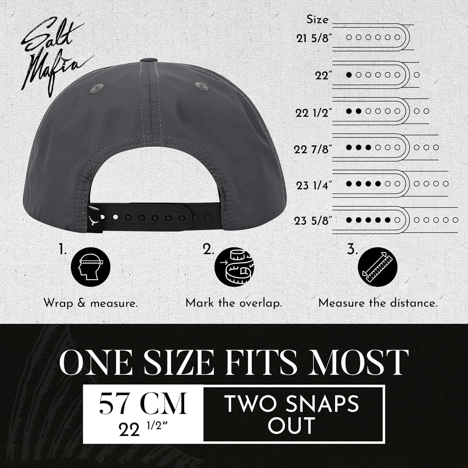 Salt Mafia Hats for Men - Waterproof Hats for Men, Poly-Flat Brim Surfer Hat