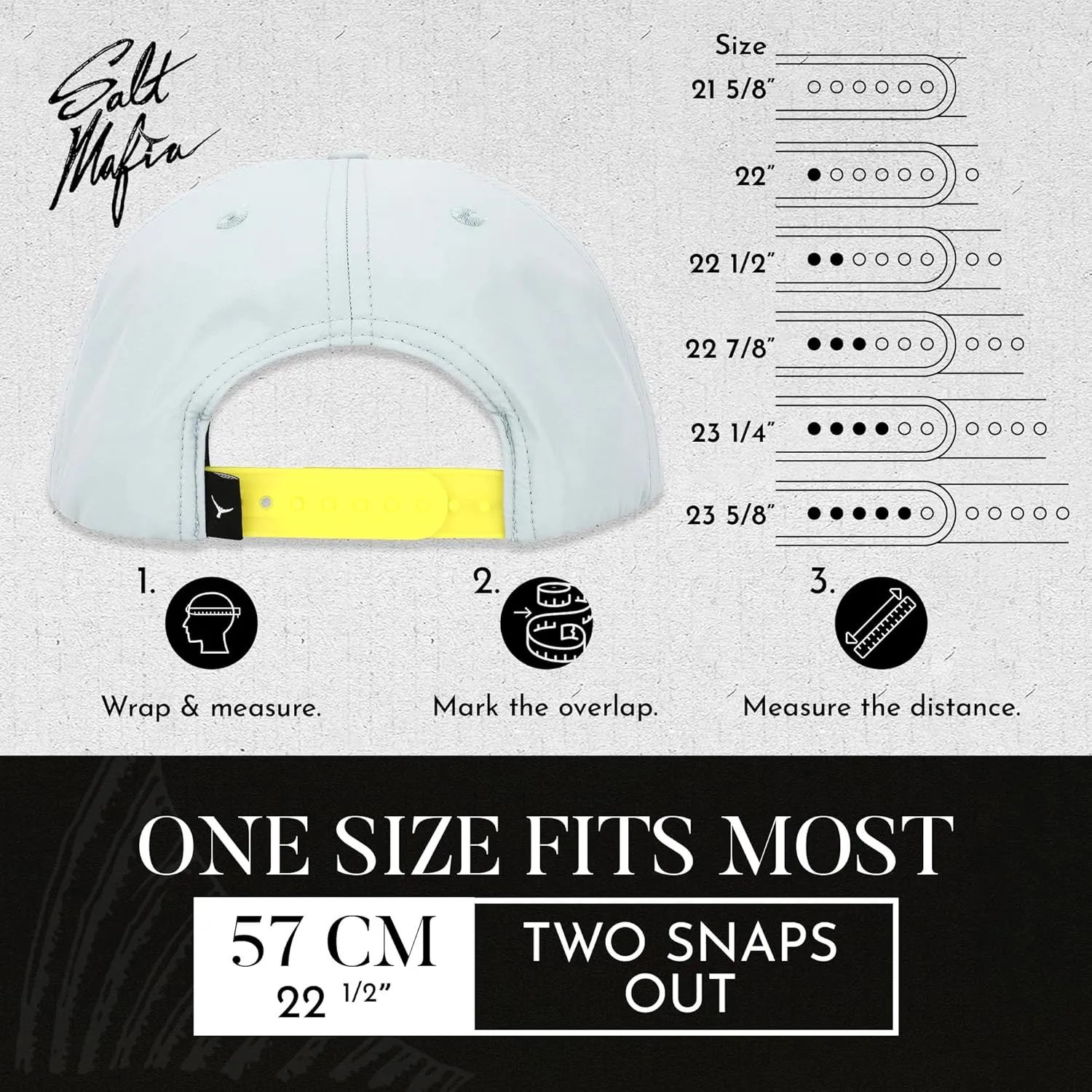 Salt Mafia Hats for Men - Waterproof Hats for Men, Poly-Flat Brim Surfer Hat