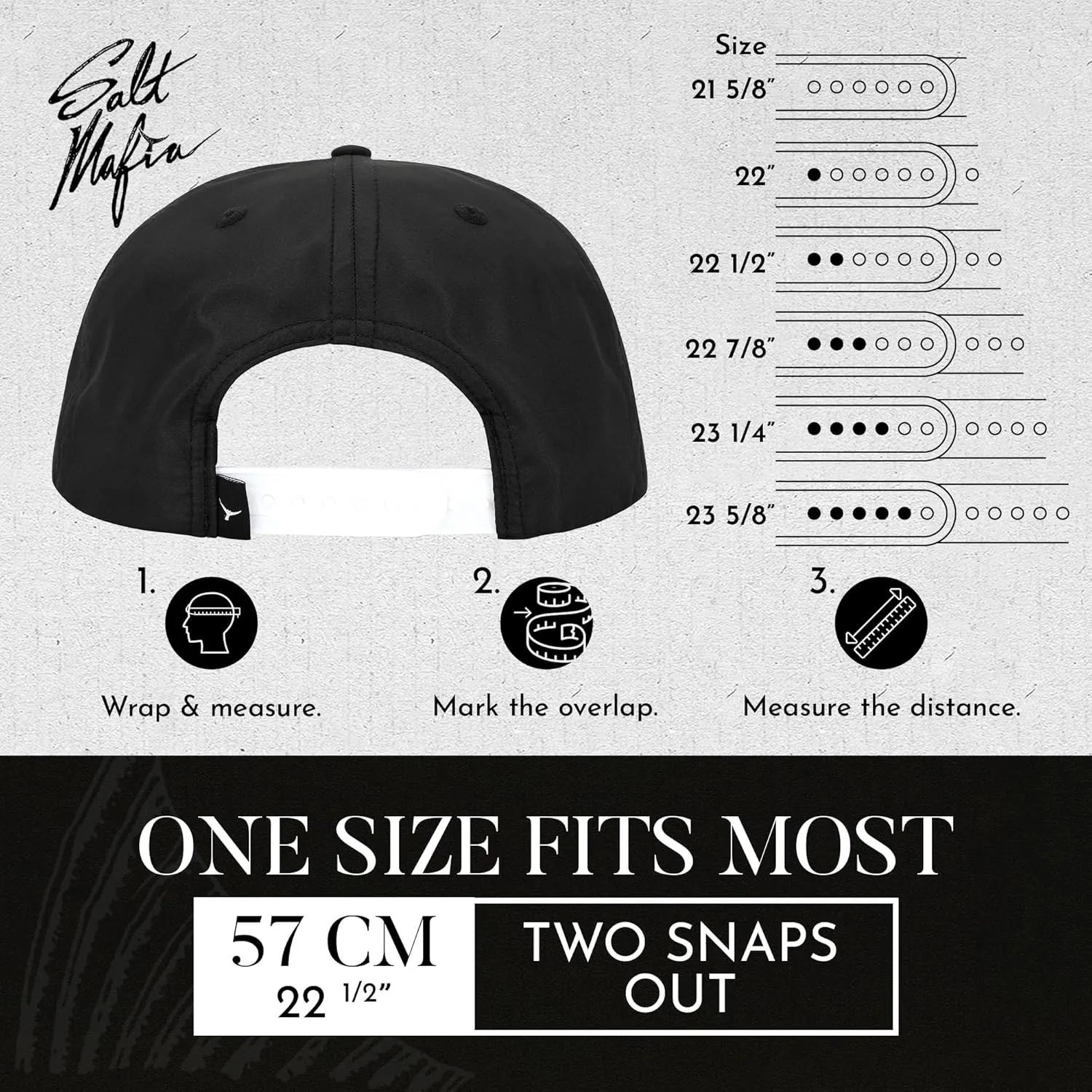 Salt Mafia Hats for Men - Waterproof Hats for Men, Poly-Flat Brim Surfer Hat