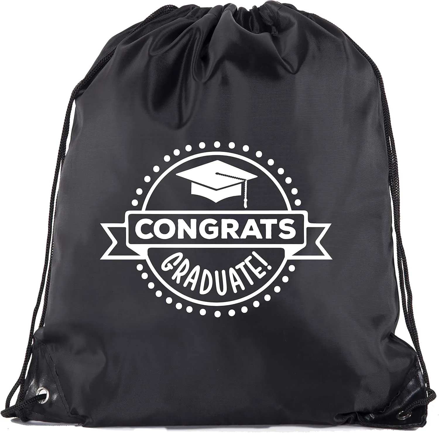 Senior Graduation Drawstring Backpacks Personalized Party Favor Cinch Bags - Congrats Graduate
