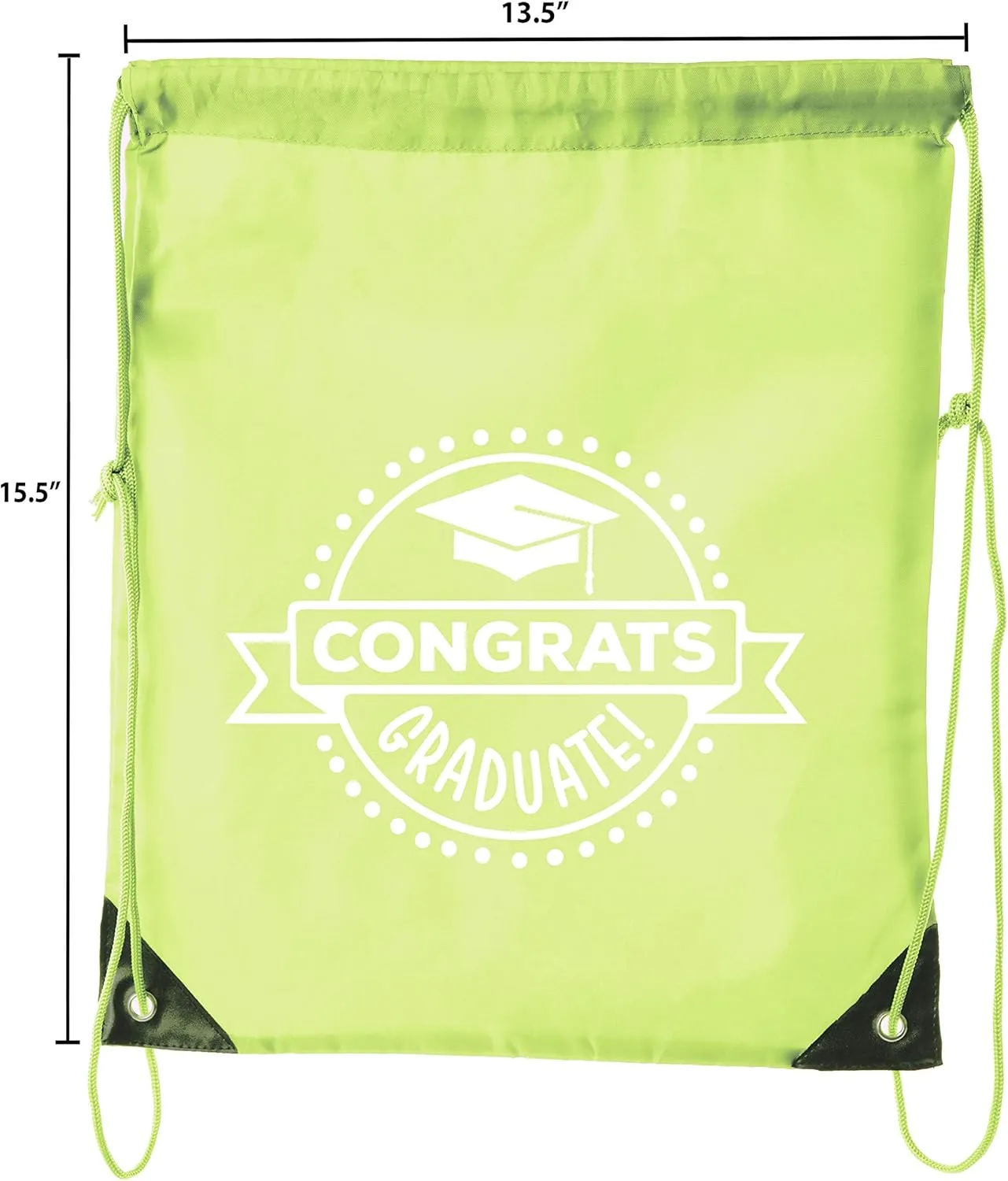 Senior Graduation Drawstring Backpacks Personalized Party Favor Cinch Bags - Congrats Graduate