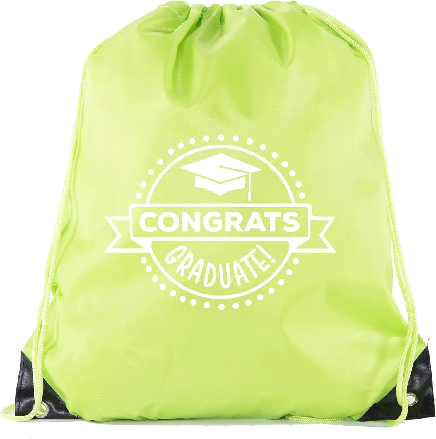 Senior Graduation Drawstring Backpacks Personalized Party Favor Cinch Bags - Congrats Graduate
