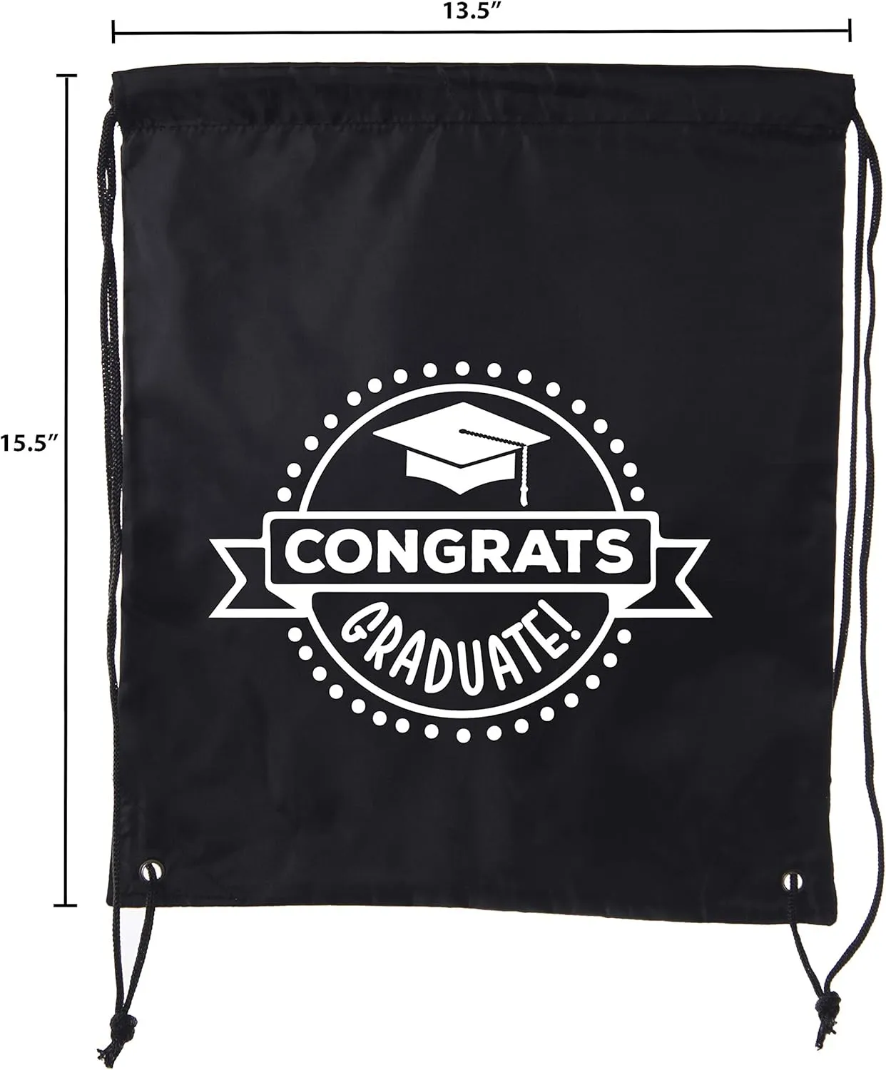 Senior Graduation Drawstring Backpacks Personalized Party Favor Cinch Bags - Congrats Graduate