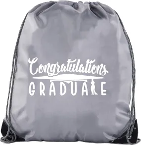 Senior Graduation Drawstring Backpacks Personalized Party Favor Cinch Bags - Congratulation