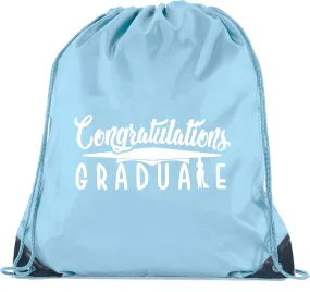 Senior Graduation Drawstring Backpacks Personalized Party Favor Cinch Bags - Congratulation