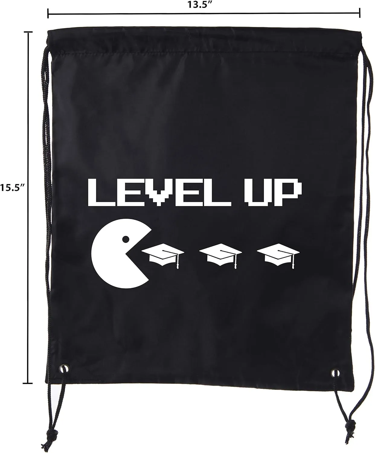 Senior Graduation Drawstring Backpacks Personalized Party Favor Cinch Bags - Level Up