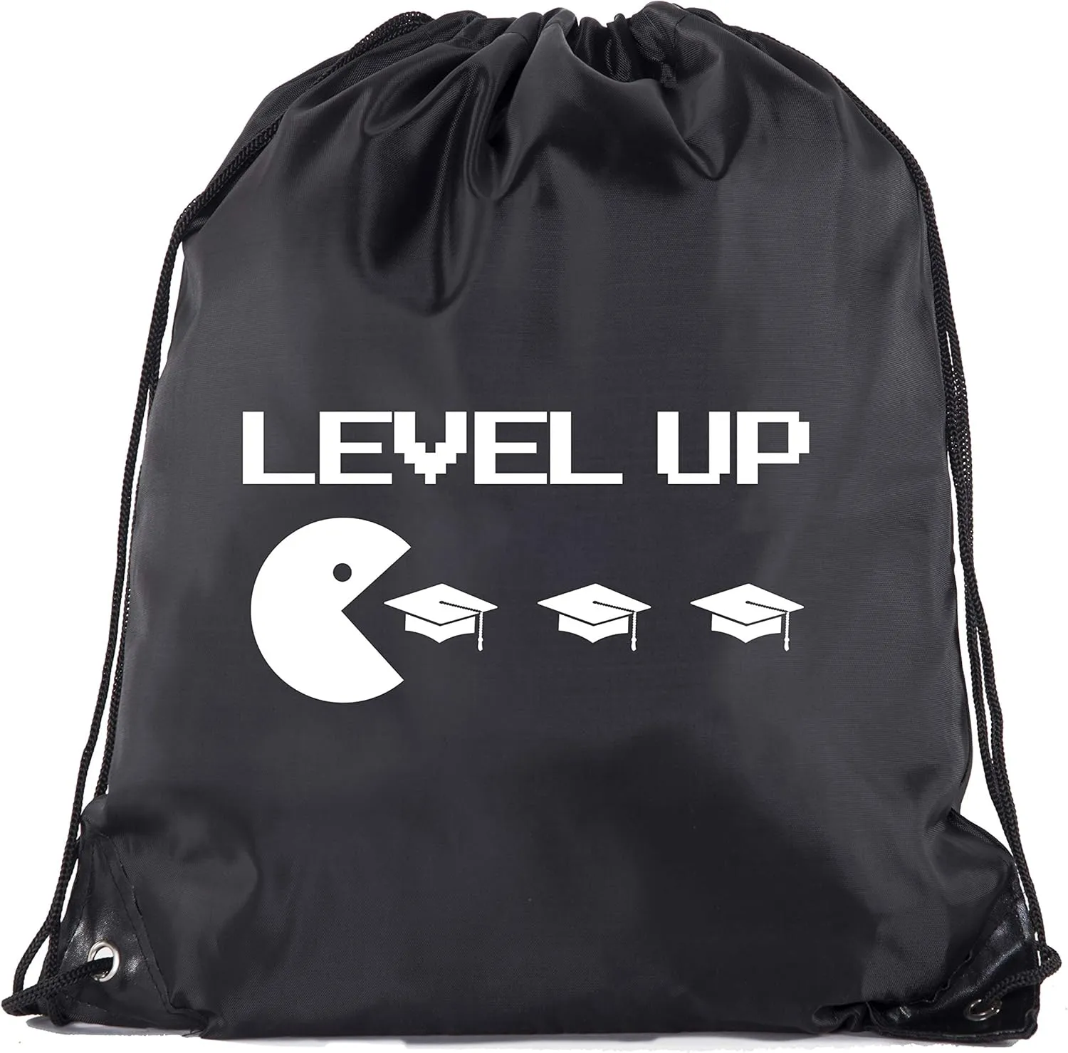 Senior Graduation Drawstring Backpacks Personalized Party Favor Cinch Bags - Level Up