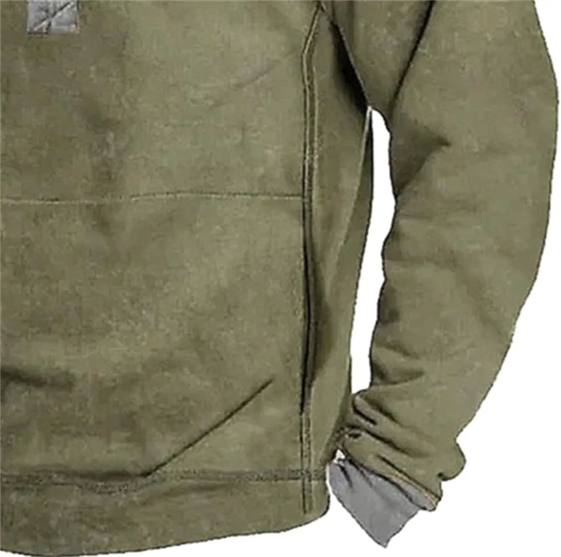 Shirt Men Men's Fleece Western Sweatshirt Casual Long Sleeve Stand Collar Zipper Pullover Sweaters Winter Tops