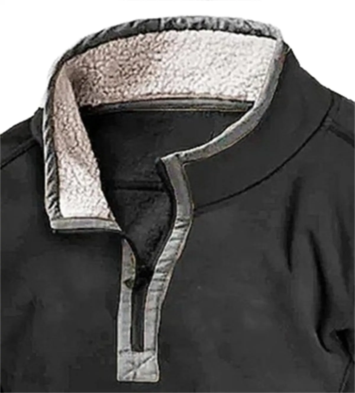 Shirt Men Men's Fleece Western Sweatshirt Casual Long Sleeve Stand Collar Zipper Pullover Sweaters Winter Tops