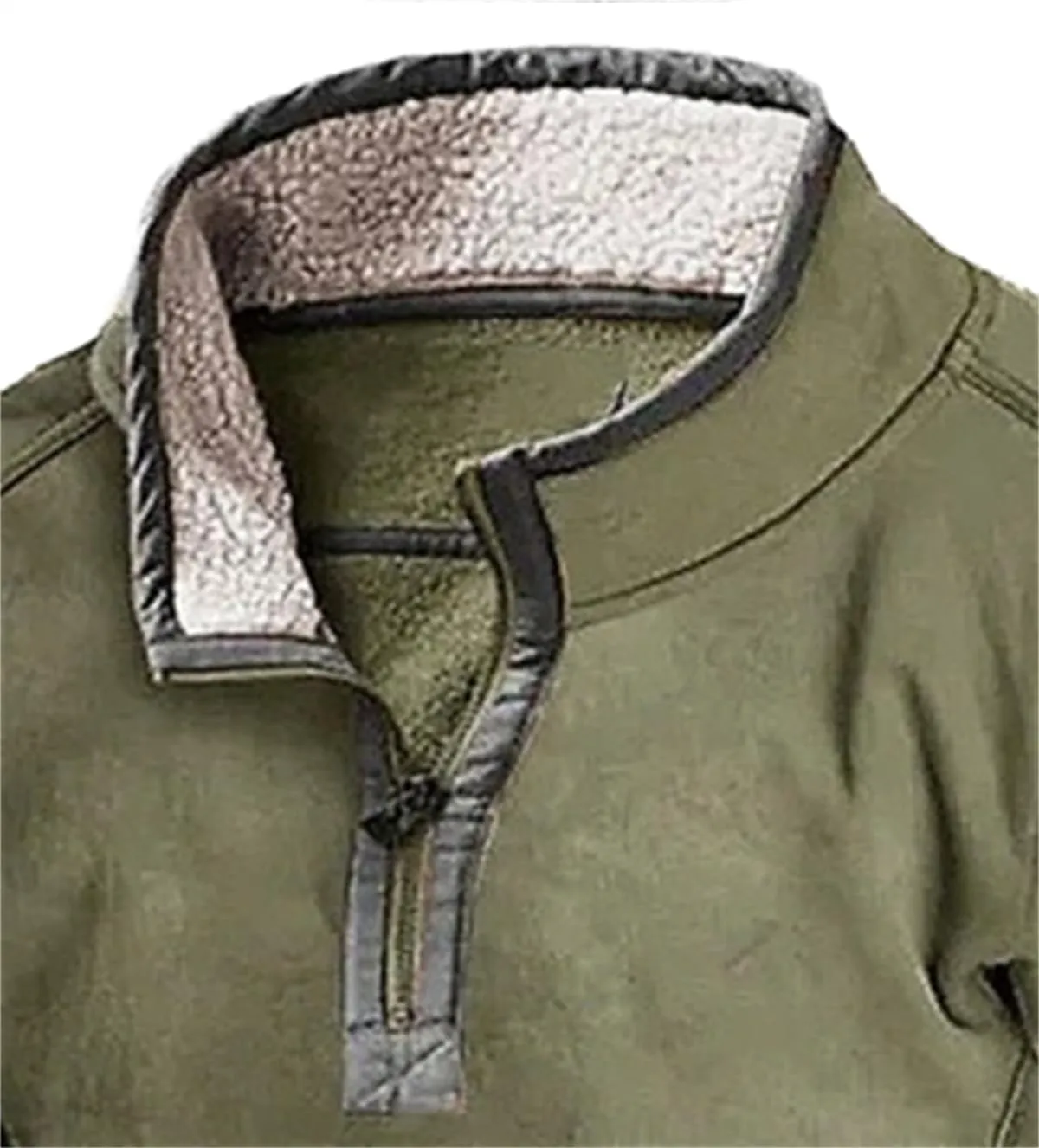 Shirt Men Men's Fleece Western Sweatshirt Casual Long Sleeve Stand Collar Zipper Pullover Sweaters Winter Tops