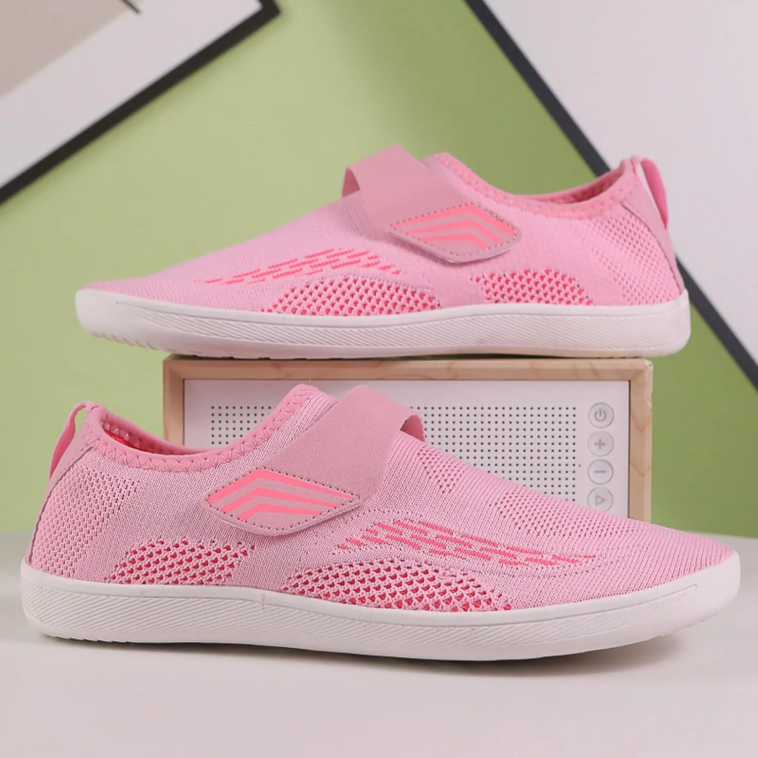 Slip on Walking Shoes for Men Comfy Knitted Memory Foam Breathable Fashion Sneakers Non Slip Travel Jogging Training Gym Shoes Wide Width