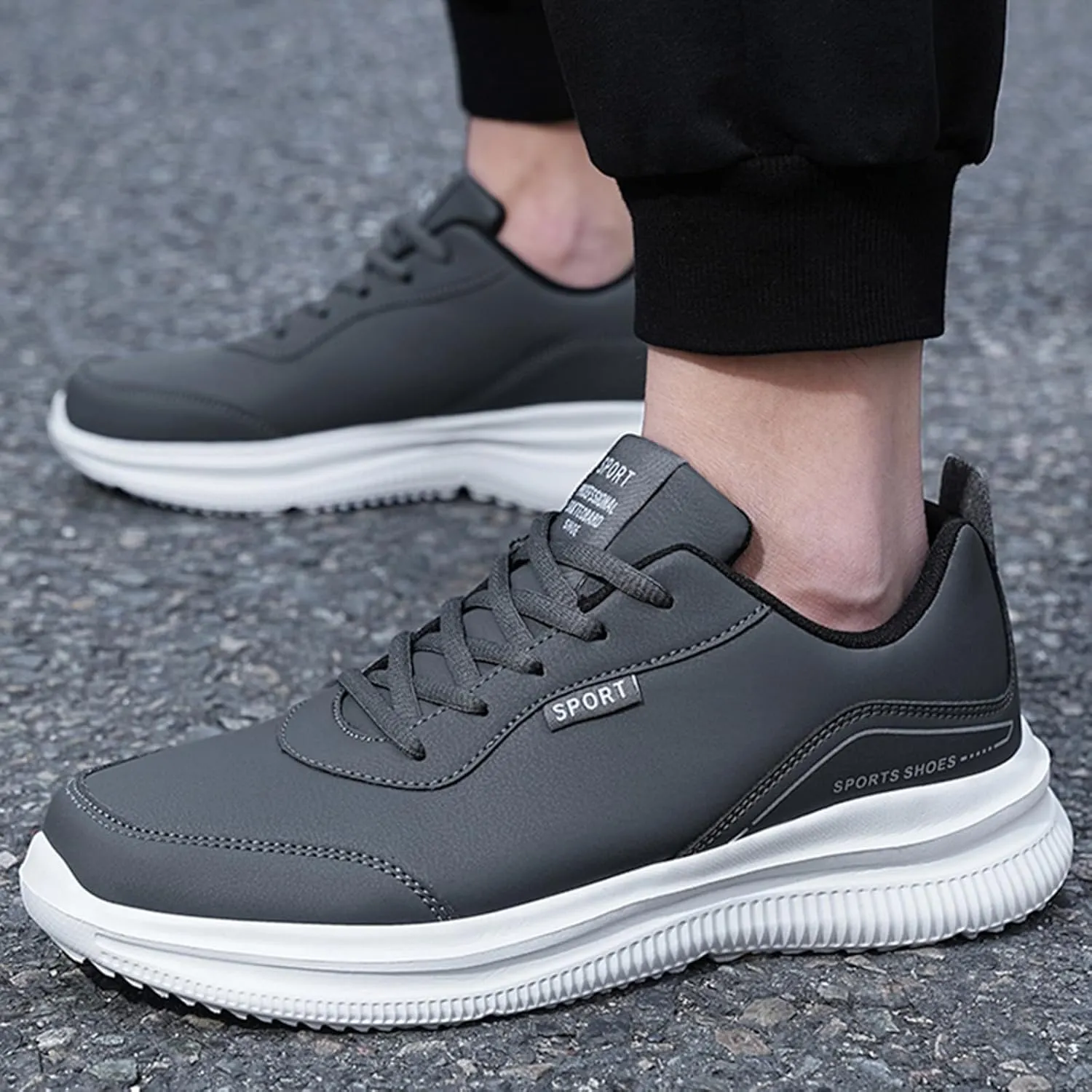 Slip on Walking Shoes Men Comfort Memory Foam Breathable Lightweight Fashion Sneakers Non Slip Arch Support Cushioning Athletic Running Shoes